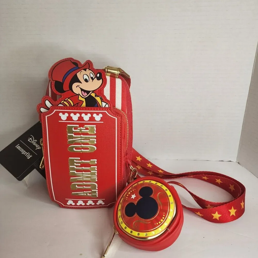 Loungefly Disney Mickey Mouse Circus Ticket Belt Bag with Coin Purse New